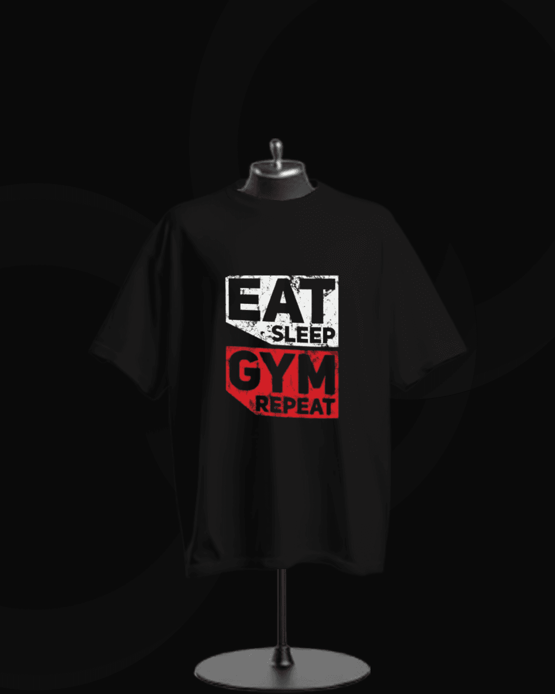 Eat Sleep Gym Repeat Graphic T-Shirt – Fitness Edition